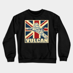 RAF Vulcan Bomber Aircraft War Plane Airplane Vintage UK Union Jack Crewneck Sweatshirt